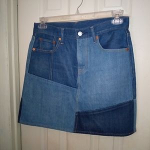 Levi's Patchwork Denim Skirt size 28